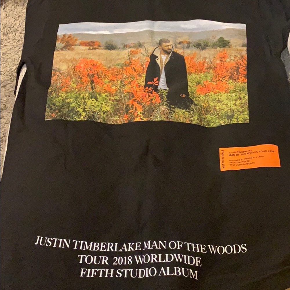 Justin Timberlake Man of the Woods tour T-shirt.